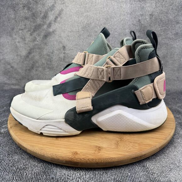 Nike Air Huarache City Shoes Womens Size 11 Green Pink Strap Sneaker AH6787-005 - Picture 4 of 11
